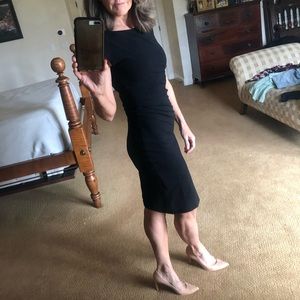 DVF black fitted dress